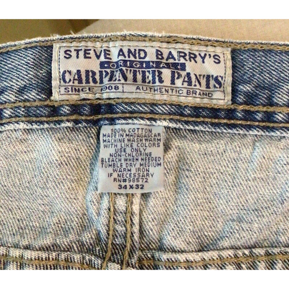 Steve and Barry's Original Carpenter Denim Pants Size 34/32 - Picture 6 of 6